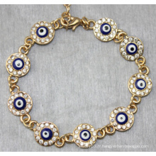 Bracelet en forme de diamant rond avec des yeux maléfiques (XBL13492)